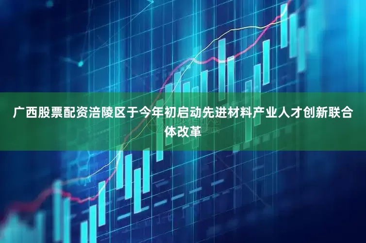 广西股票配资涪陵区于今年初启动先进材料产业人才创新联合体改革